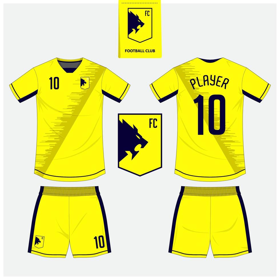 diseño de plantilla de maqueta de camiseta de fútbol o kit de fútbol para deportivo.