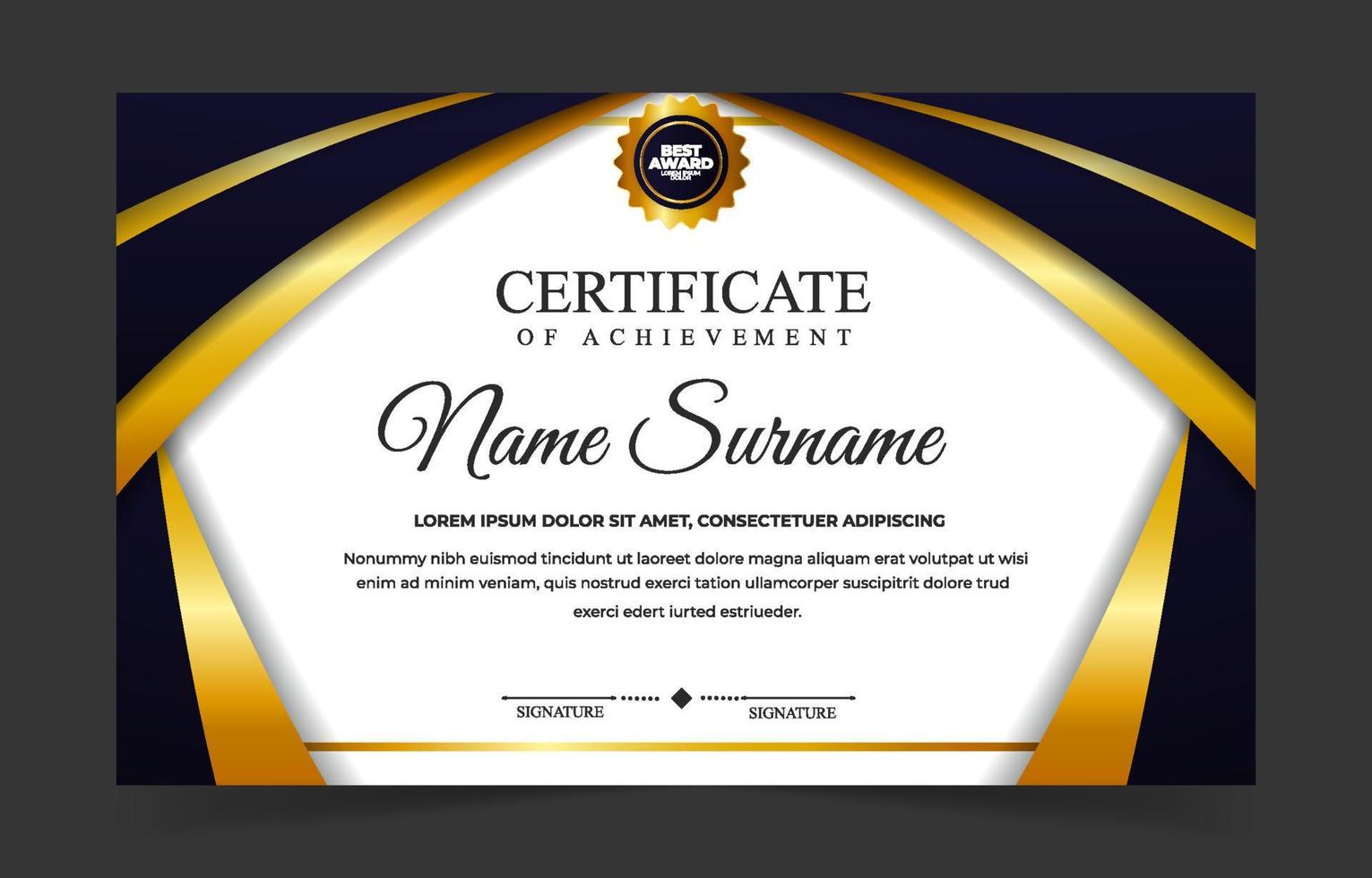 Modern Certificate Template vector