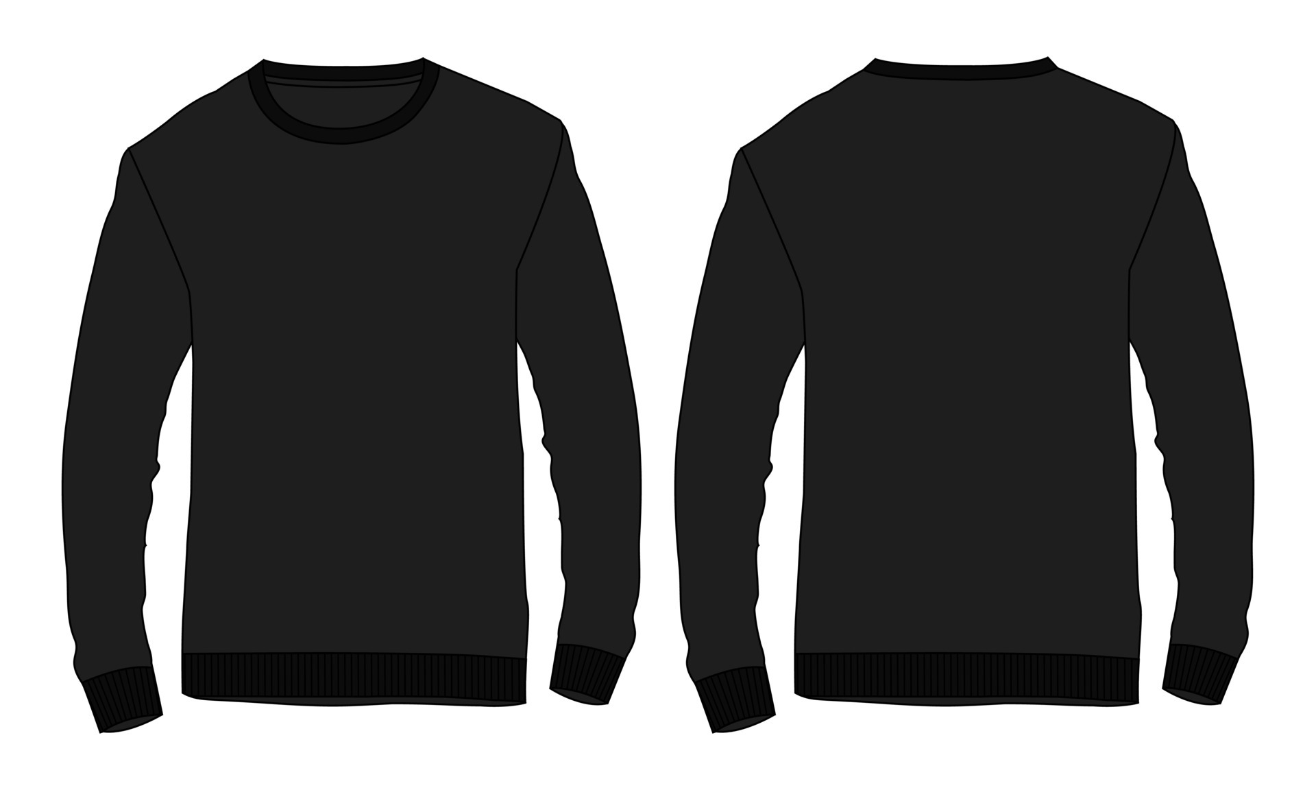 Long sleeve black t shirt png clearance