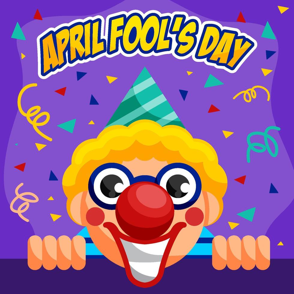 April Fools Day Cartoon Concept vector