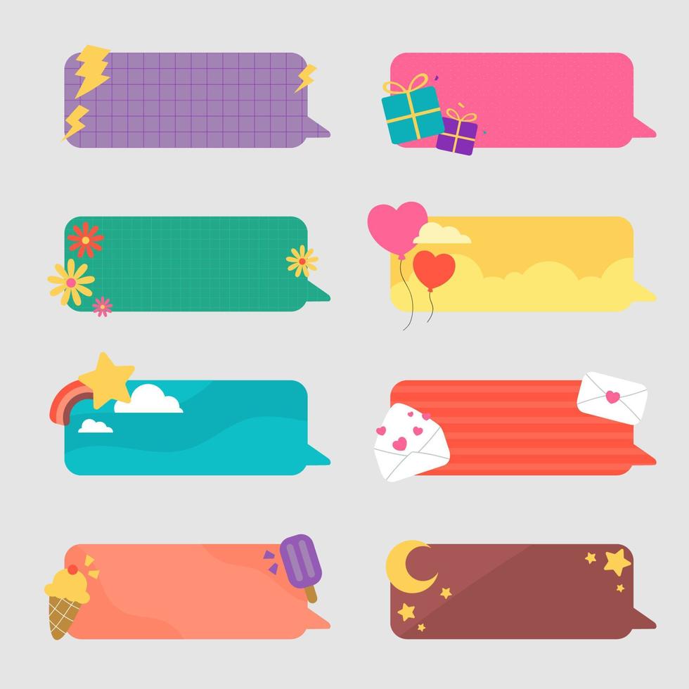 Decorative Flat Mobile Chat Bubbles vector