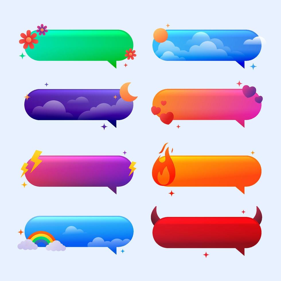 Decorative Gradient Mobile Chat Bubbles vector