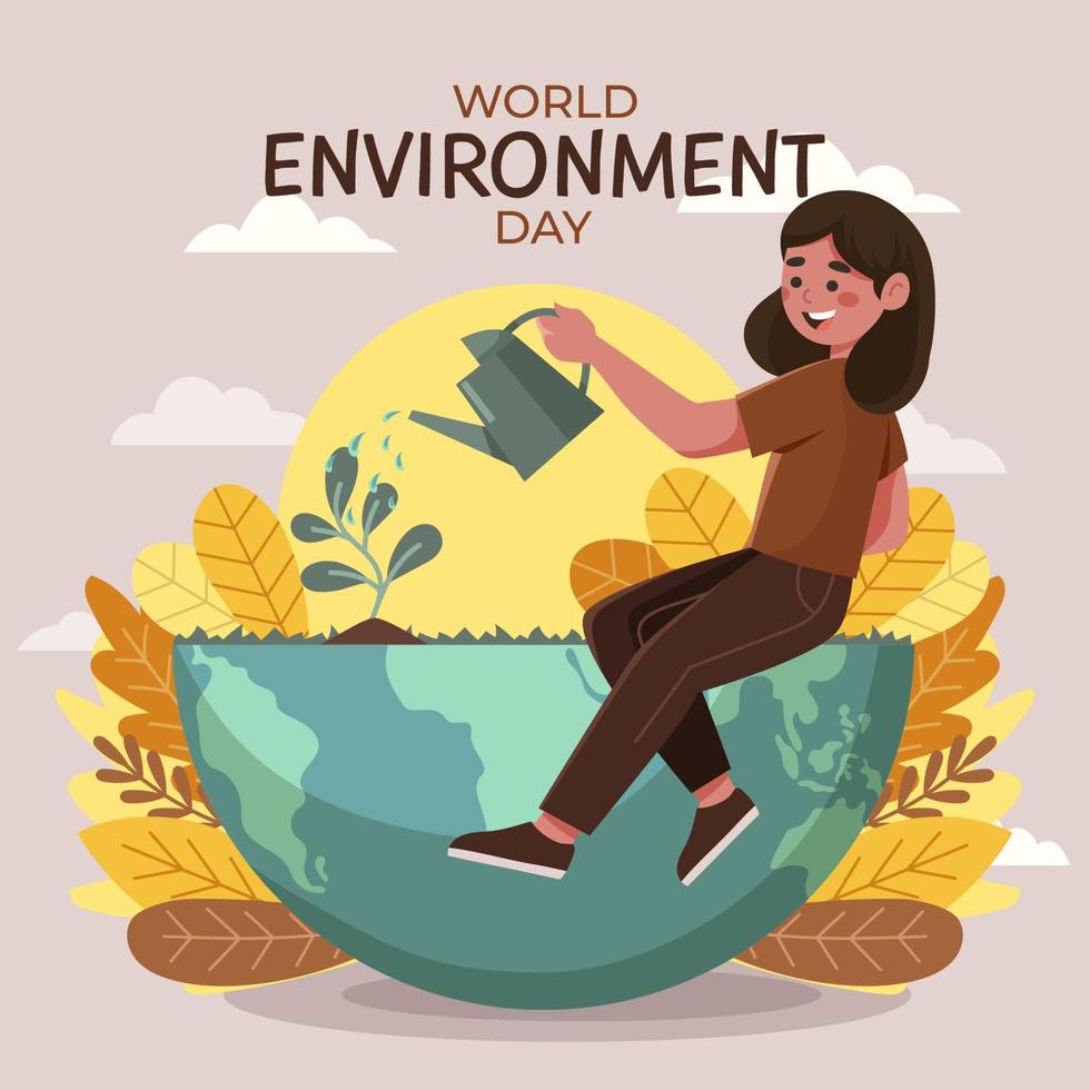 concepto del día mundial del medio ambiente vector