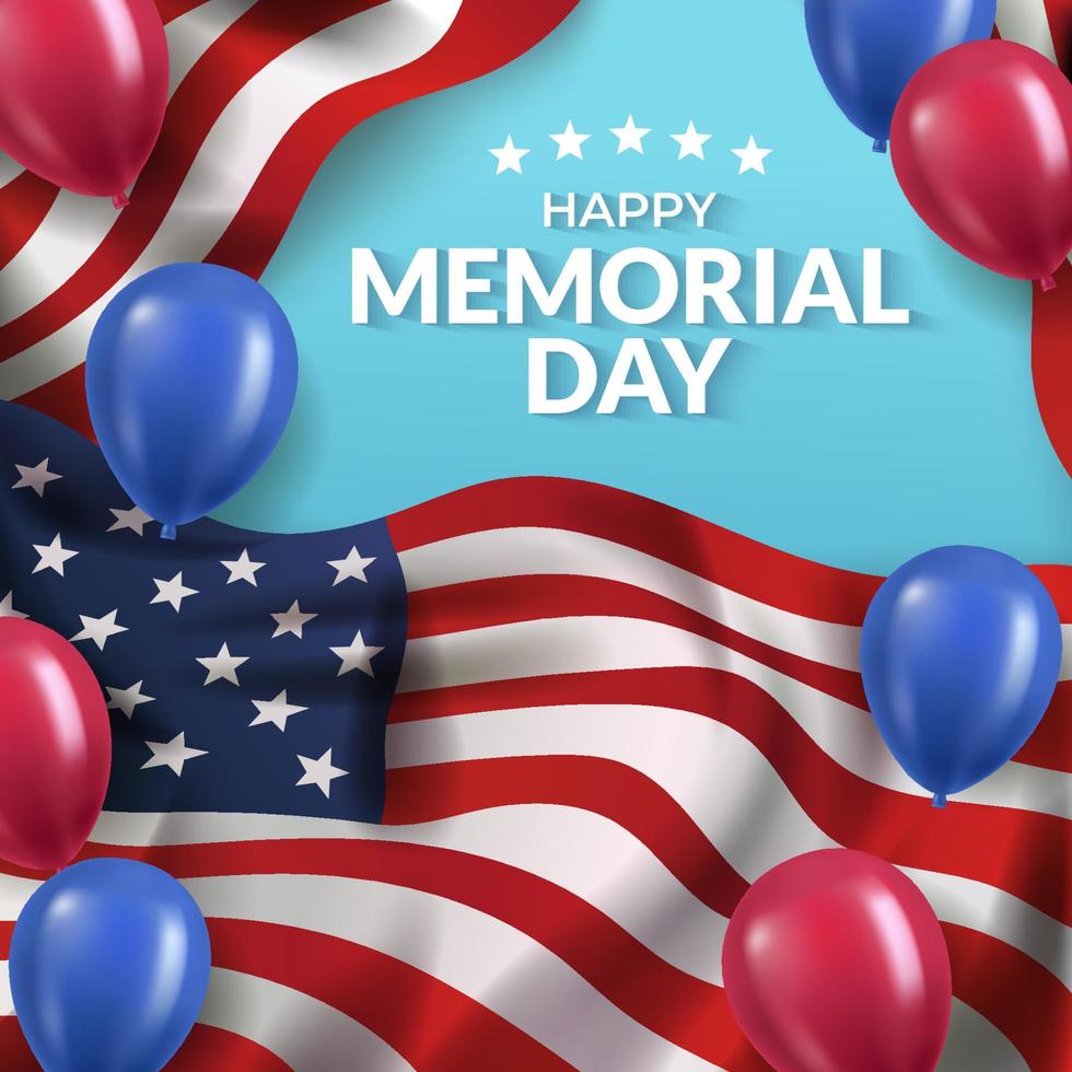 USA Memorial Day Concept vector