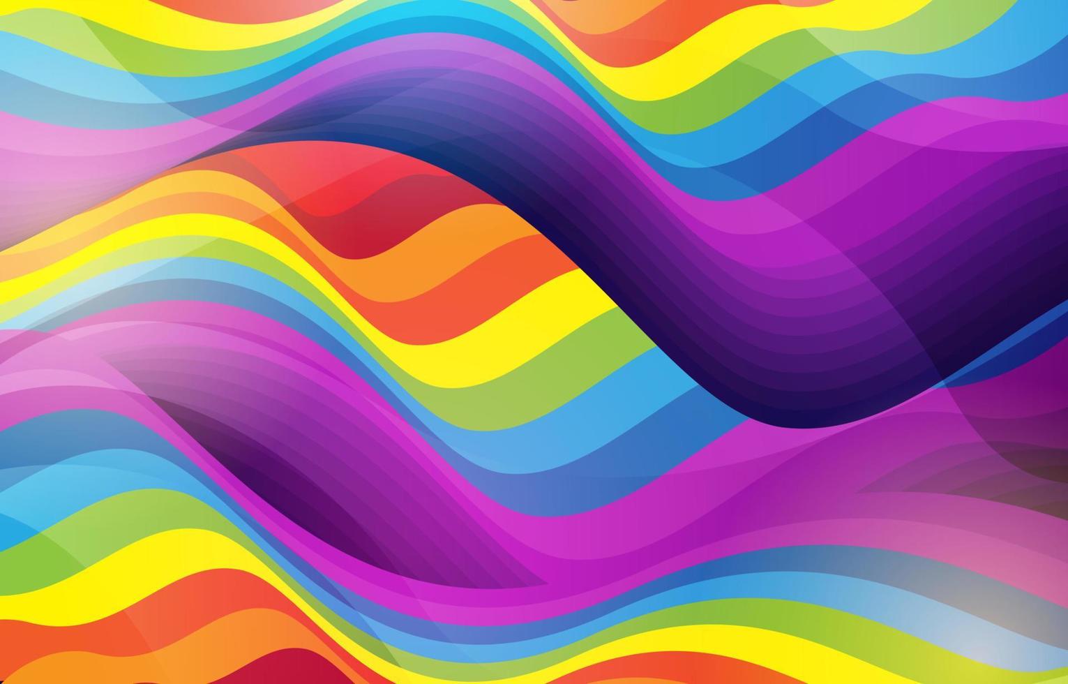 fondo colorido de la onda del arco iris vector