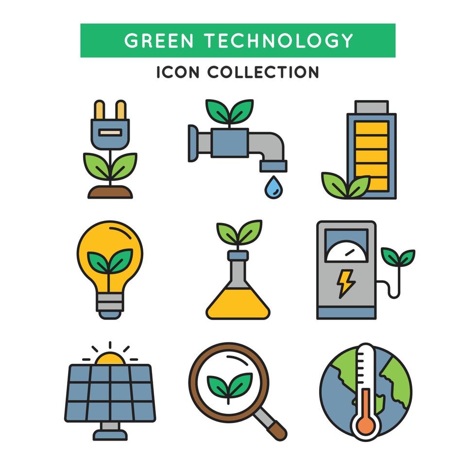 Green Technology Icon Collection vector