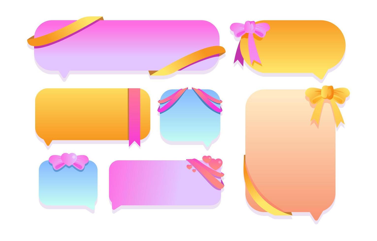 Cute Pastel Gradient Decorative Mobile Chat Bubble vector