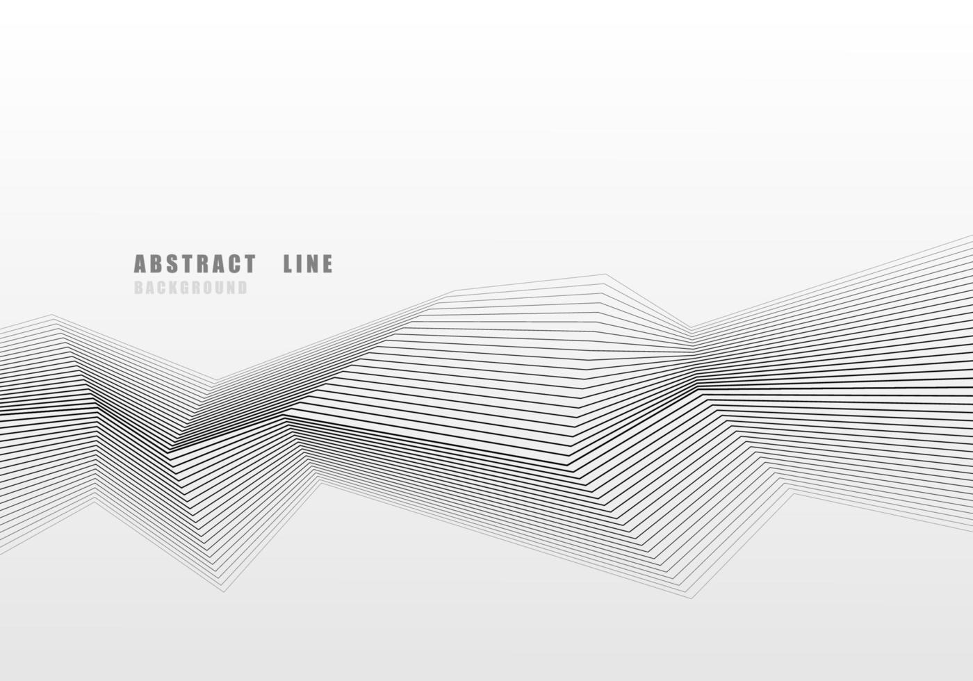 diseño de patrón de líneas de tecnología abstracta decorativa sobre fondo blanco. vector