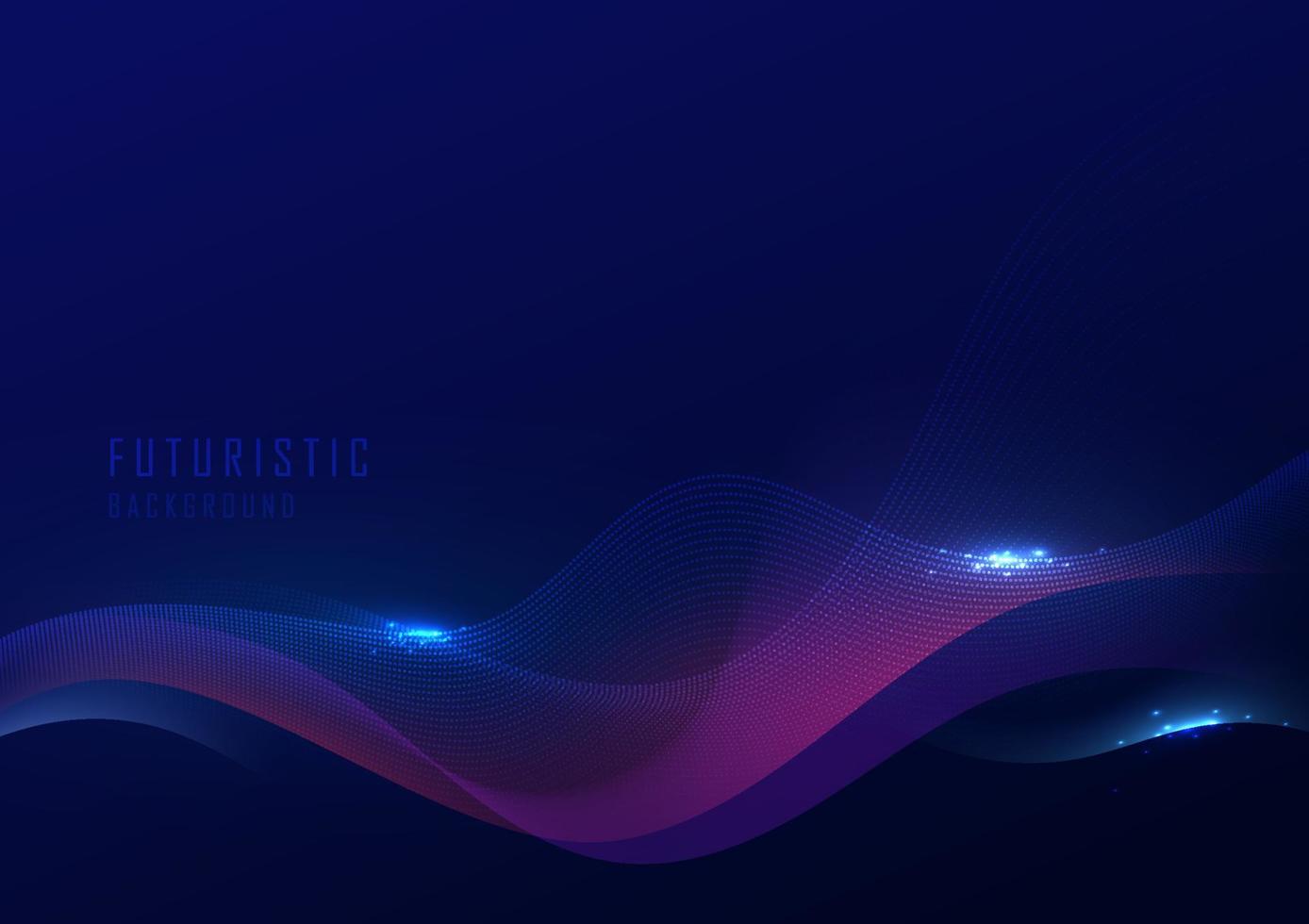 Abstract futuristic glitters lines template design. vector