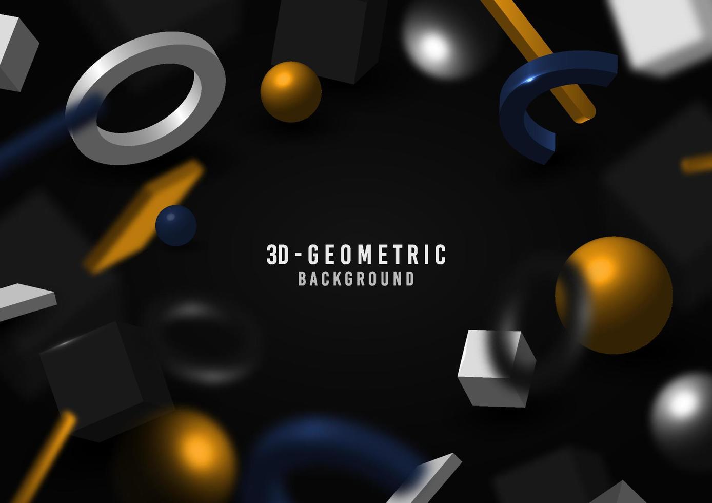 Abstract 3D geometric shape pattern decorative template. vector