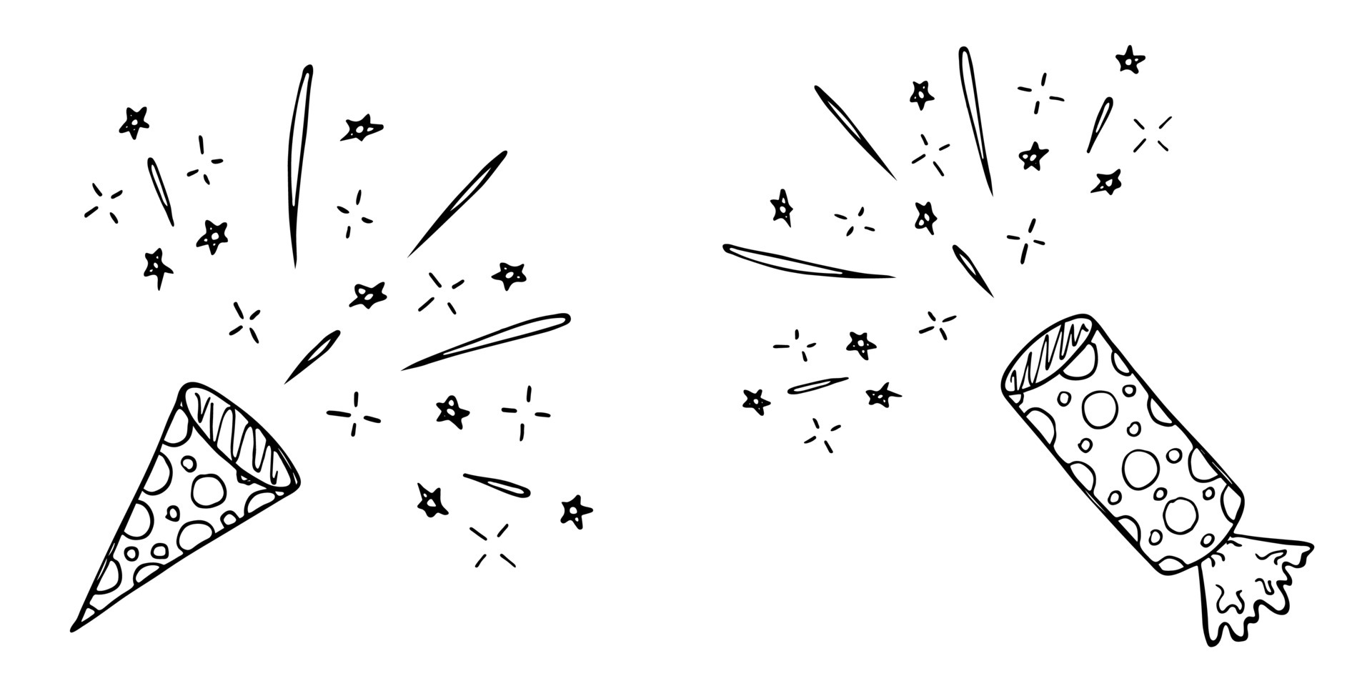 Fireworks Black And White Background