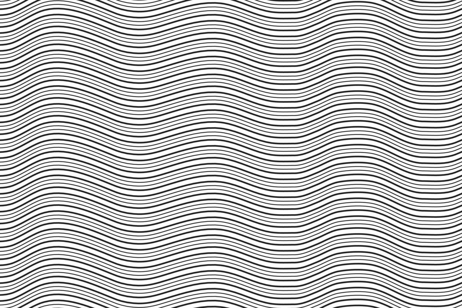 Black curve on white background, Black wave line pattern vector