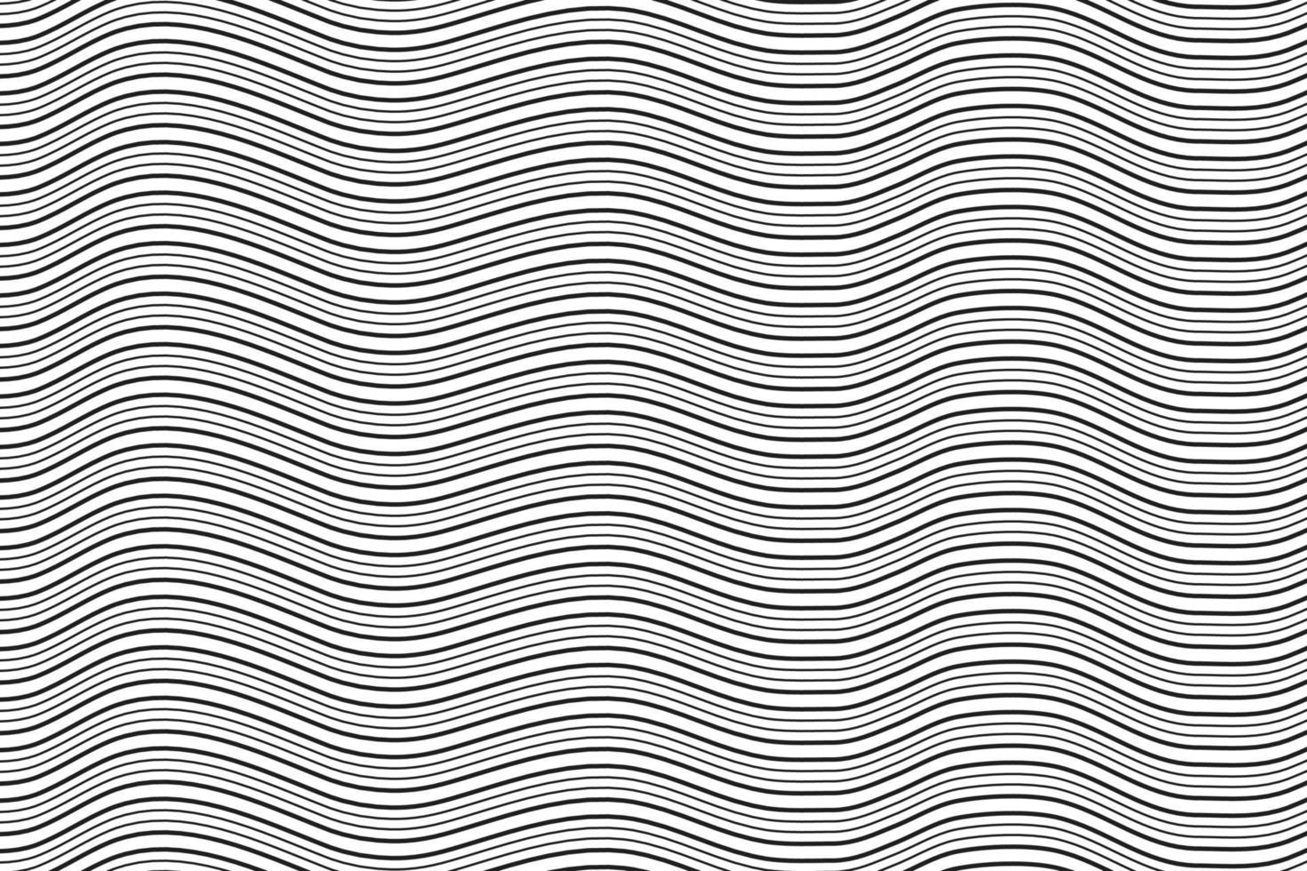 Black curve on white background, Black wave line pattern vector