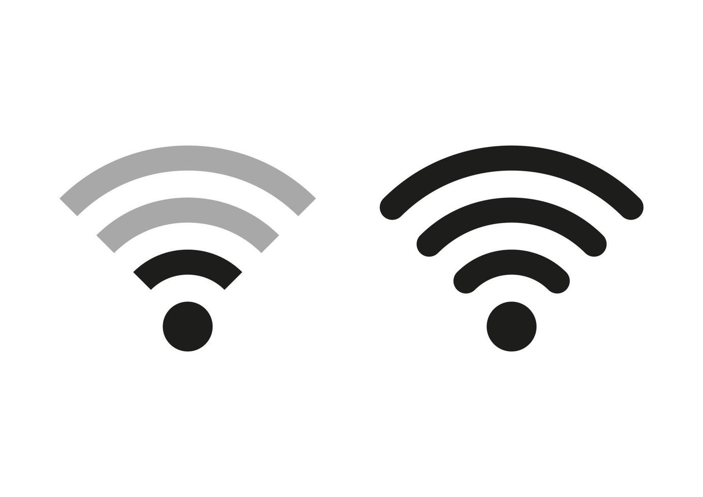 icono inalámbrico en estilo plano aislado sobre fondo blanco. ilustración de vector de icono wifi