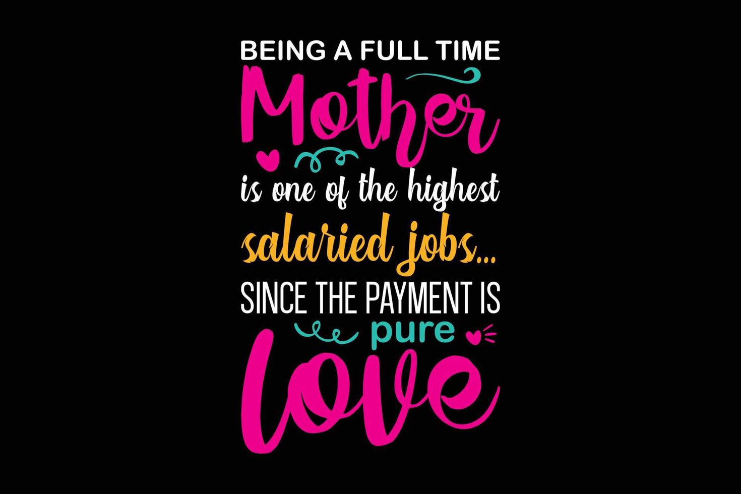 Mothers day quote t shirt design. vector