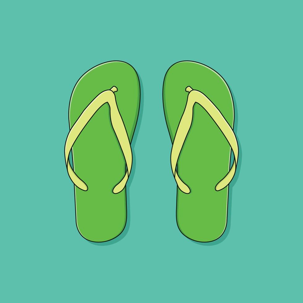 Flip Flops Vector Icon Illustration. Sandal Shoes Vector. Flat Cartoon Style Suitable Web Landing Page, Banner, Flyer, Sticker, Wallpaper, Background 6897418 Vector Art at Vecteezy