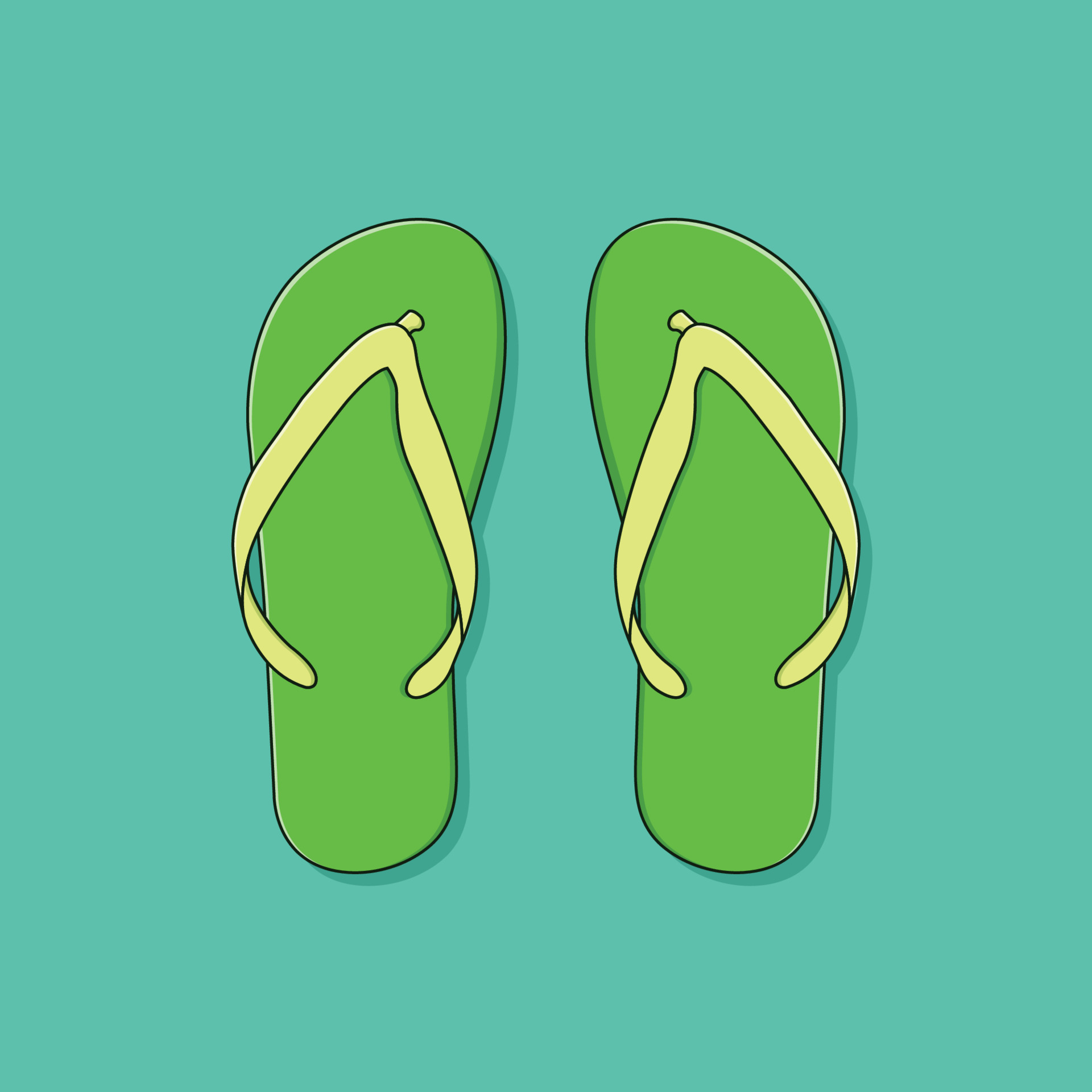Flip Flops Vector Icon Illustration. Sandal Shoes Vector. Flat Cartoon  Style Suitable for Web Landing Page, Banner, Flyer, Sticker, Wallpaper,  Background 6897418 Vector Art at Vecteezy