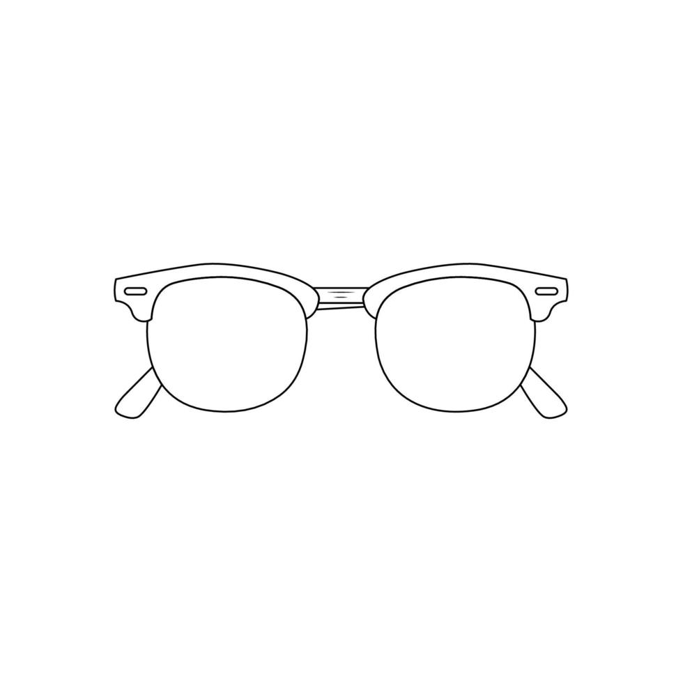 Sunglasses Outline Icon Illustration on Isolated White Background Suitable for Accessories, Glasses, Eyeglass Icon vector