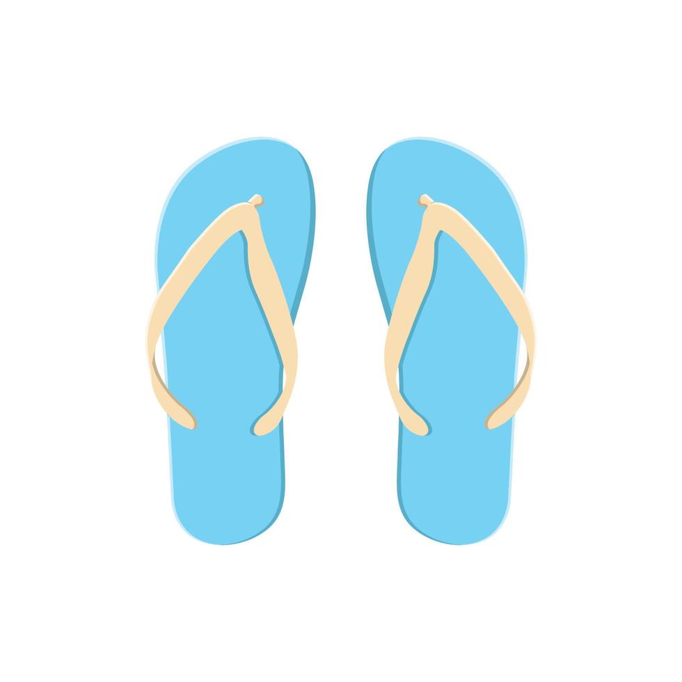 Flip Flops Flat Illustration. Clean Icon Design Element on Isolated ...