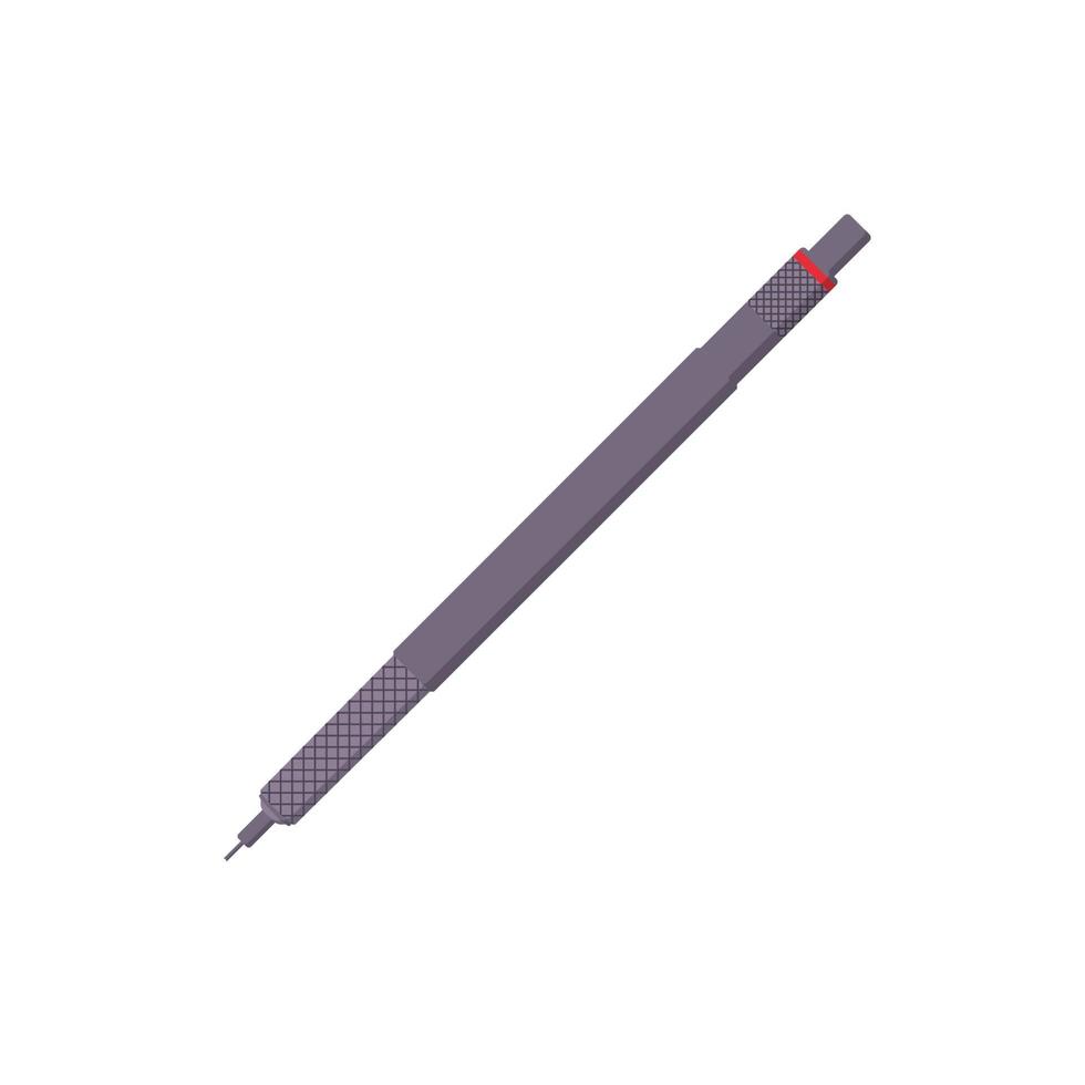 Mechanical Pen Flat Illustration. Clean Icon Design Element on Isolated White Background vector