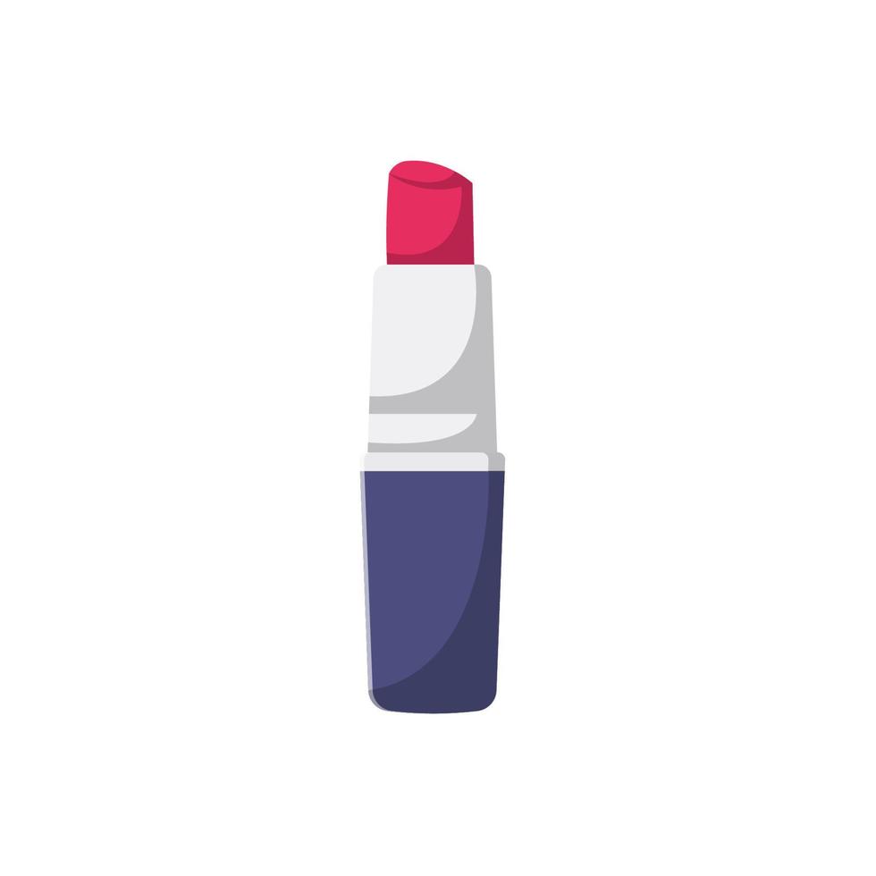 ilustración plana de lápiz labial. elemento de diseño de icono limpio sobre fondo blanco aislado vector