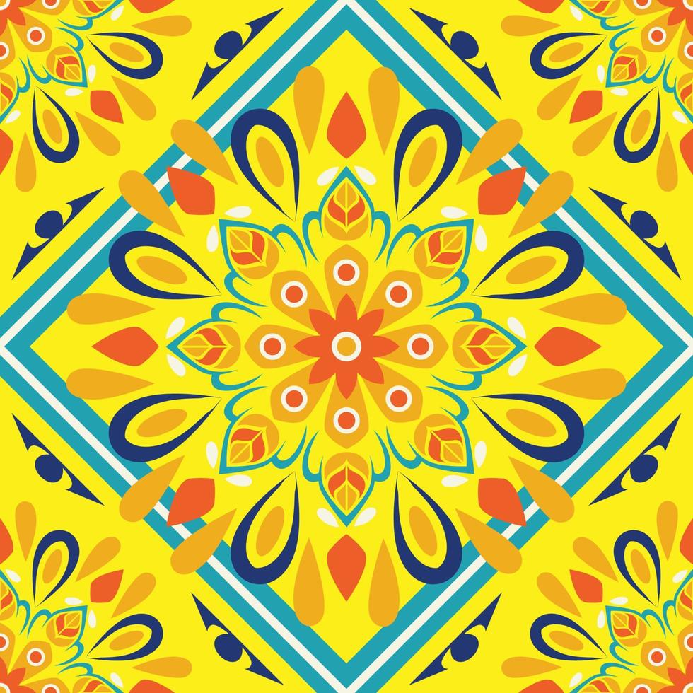 Mandala Seamless Pattern Background Design vector