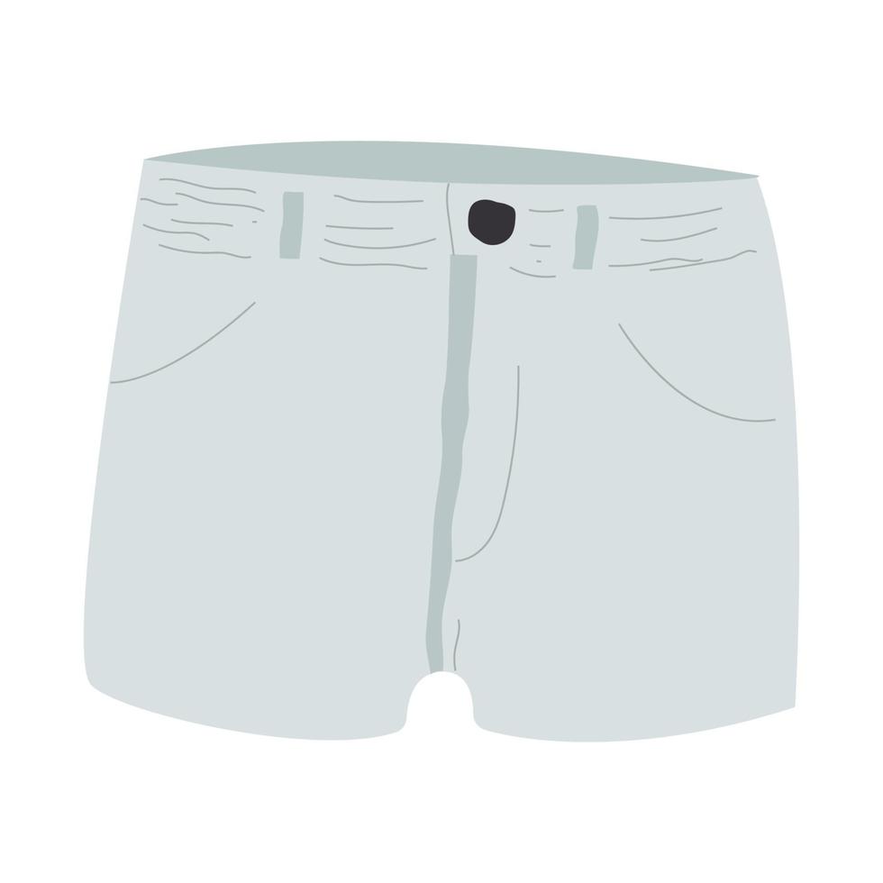 denim blue shorts isolated on a white background vector