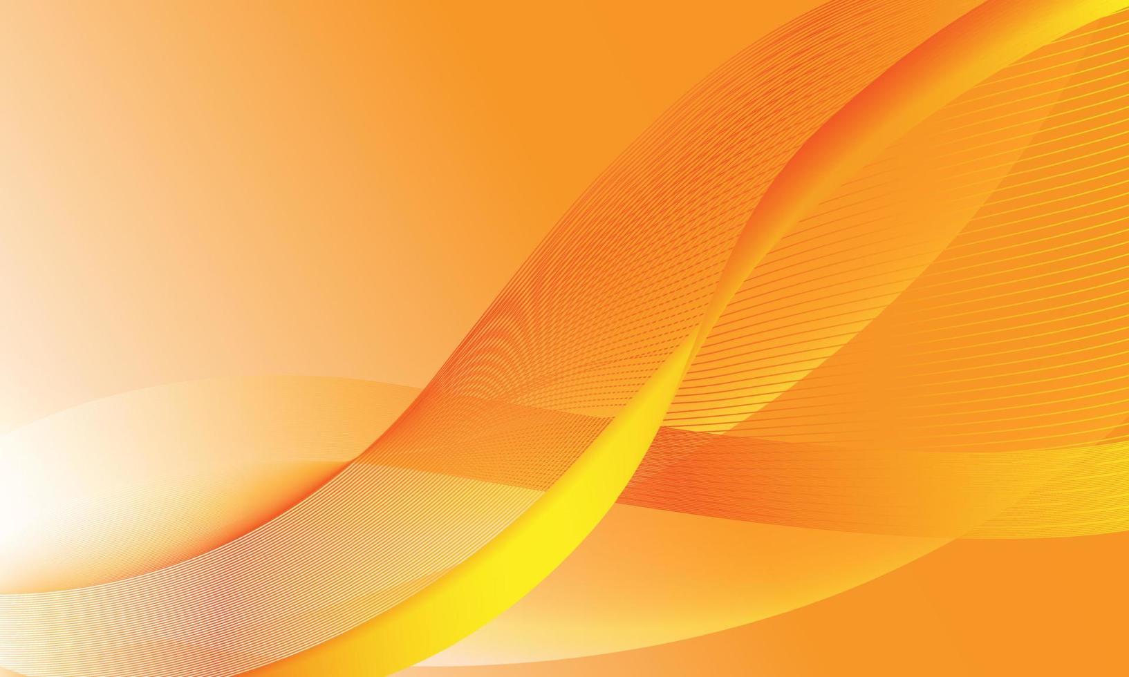 Ilustración de vector de fondo abstracto ondulado naranja. vector de fondo de onda degradado naranja suave.