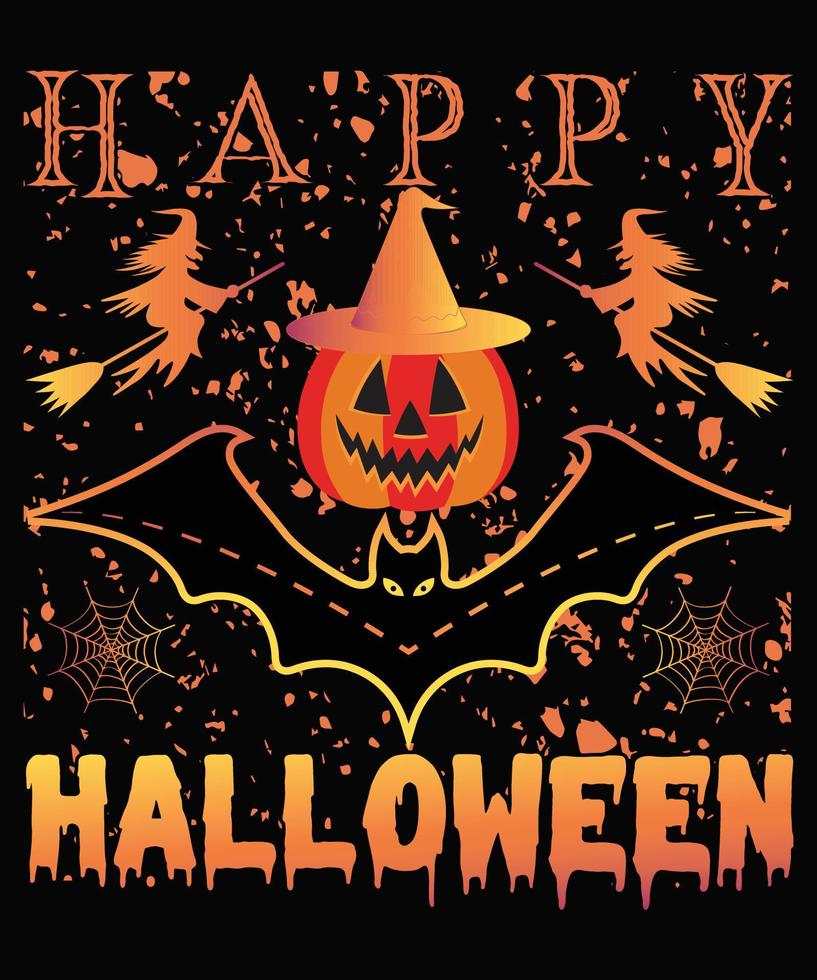 Happy Halloween T Shirt Design Free Vector 6897582 Vector Art at Vecteezy