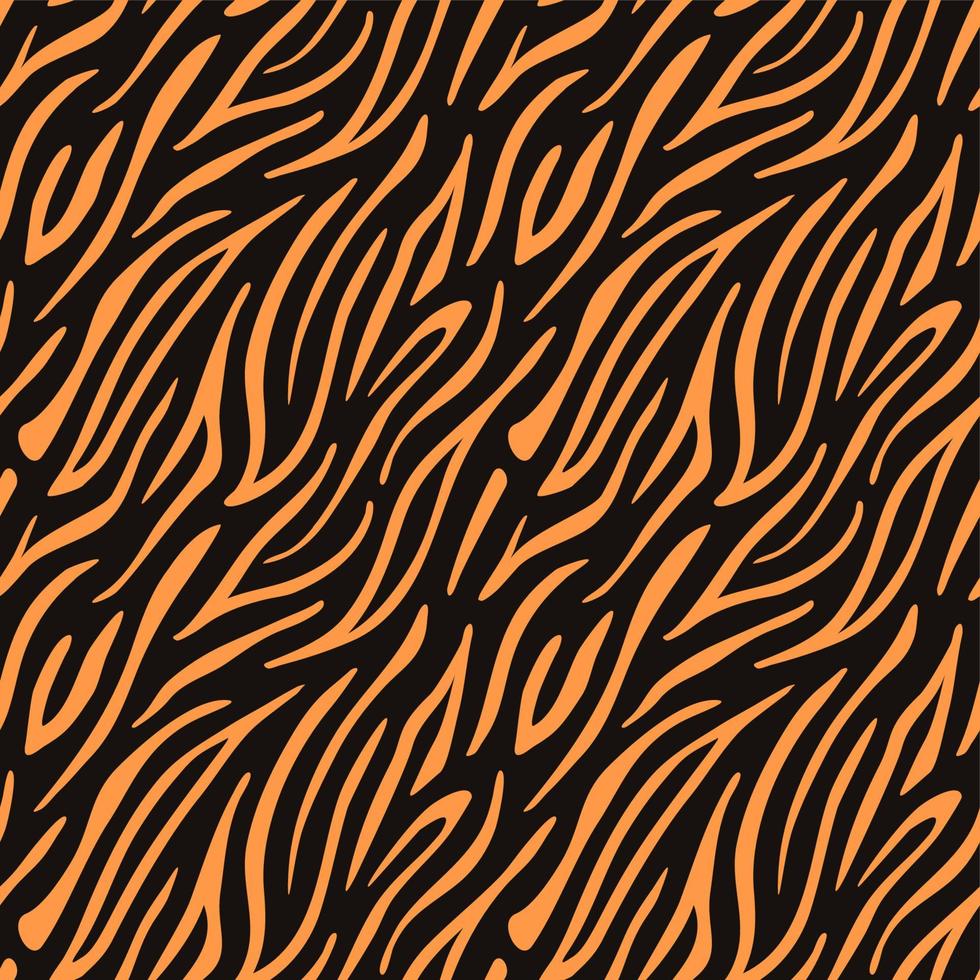 Vector seamless pattern. The orange and black stripe texture is
