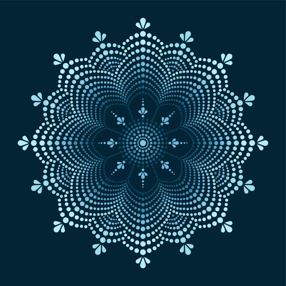 Vector dot painting mandalas. Aboriginal style of dot painting