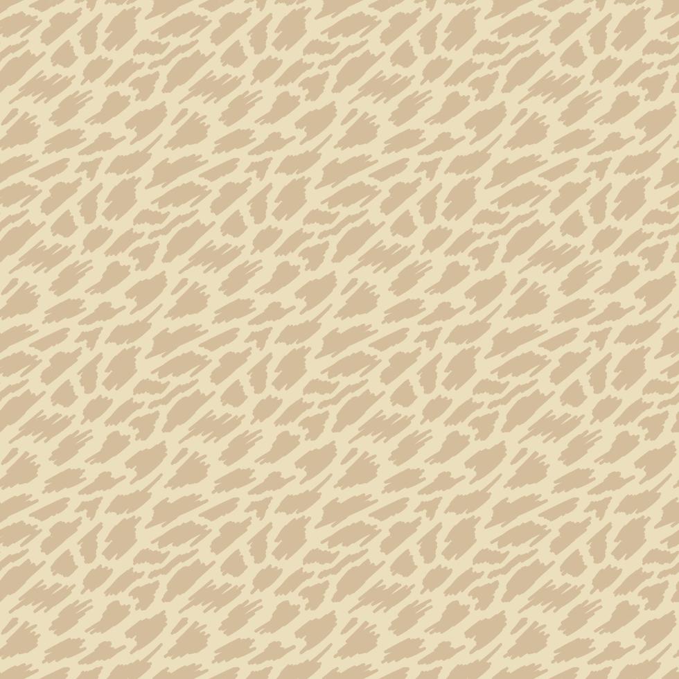 Vector seamless pattern in brown colors. Animal print, giraffe color texture. Monochrome hand-drawn background