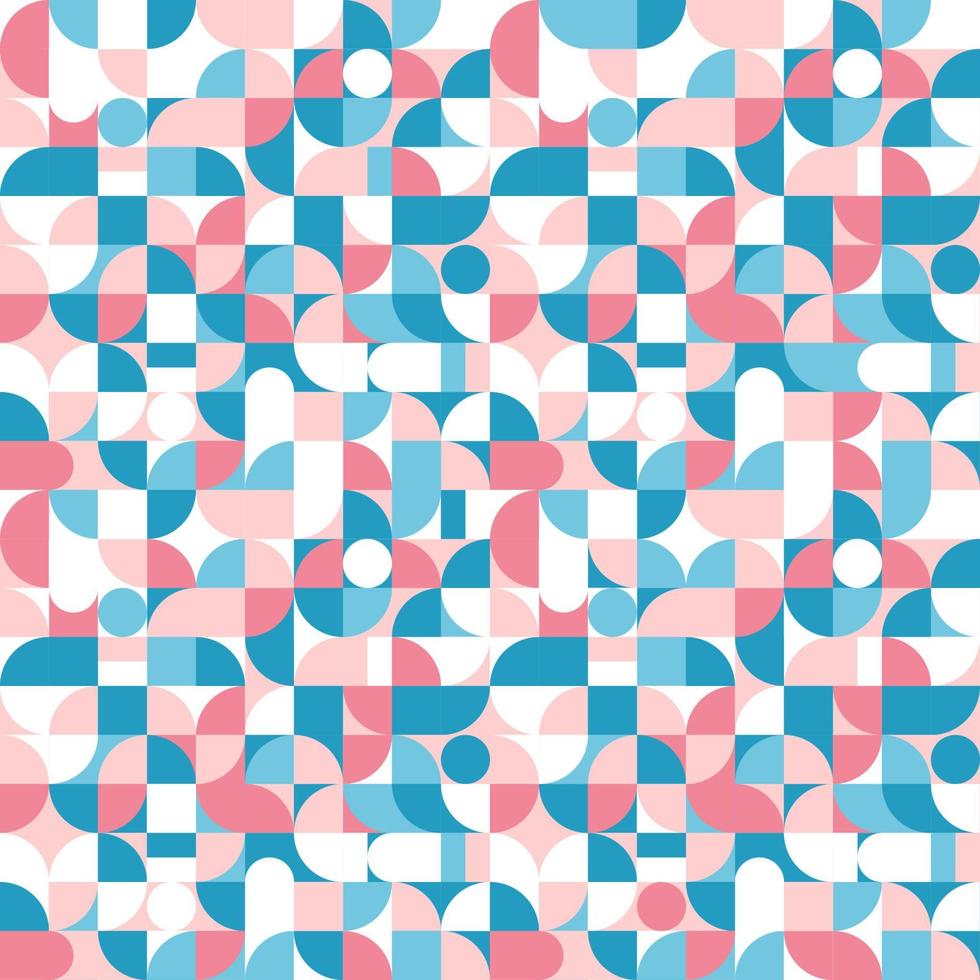 Geometric minimalistic seamless vector pattern. Multicolored abstract flat scandinavian pattern.