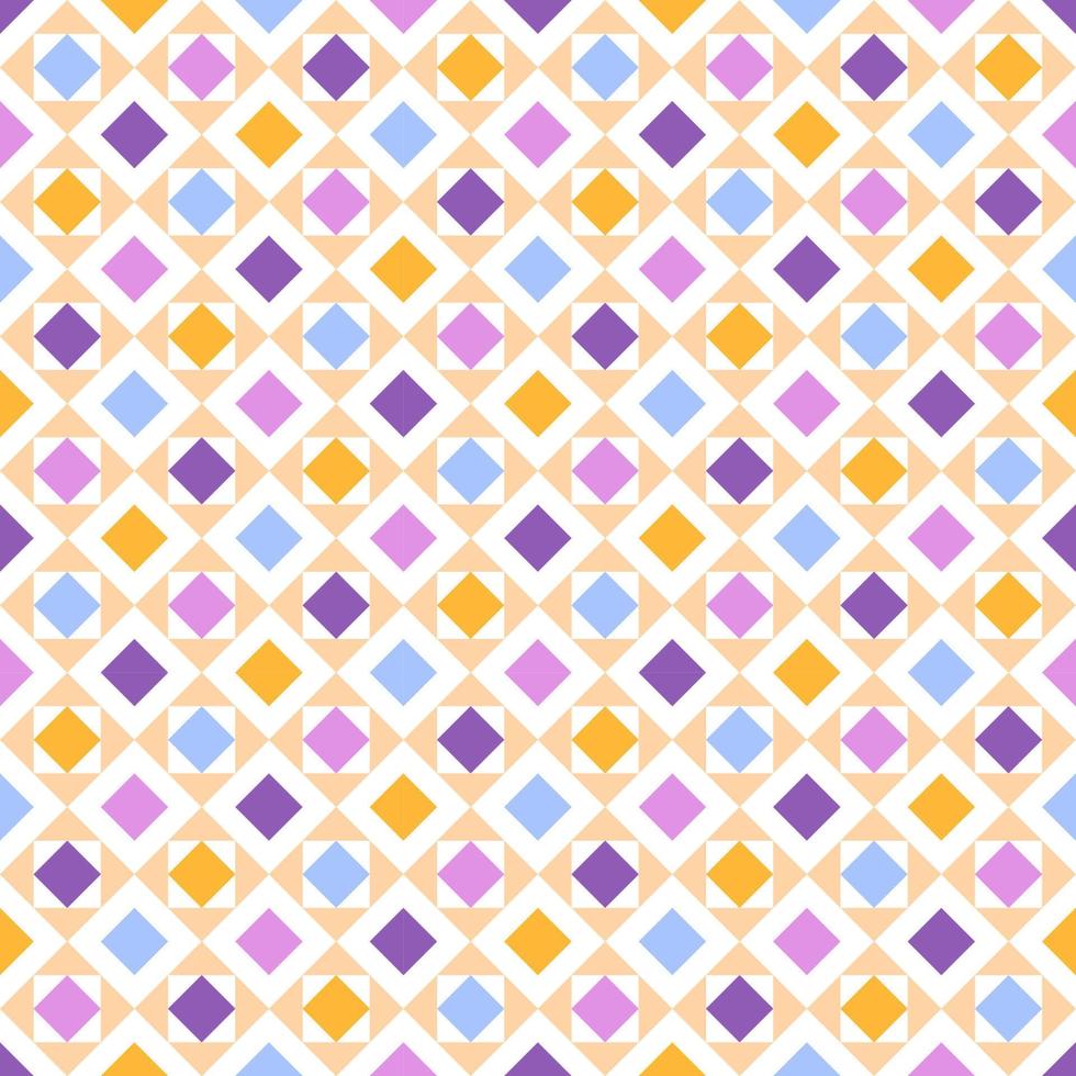 Geometric minimalistic seamless vector pattern. Multicolored abstract flat scandinavian background. Colored square tiles