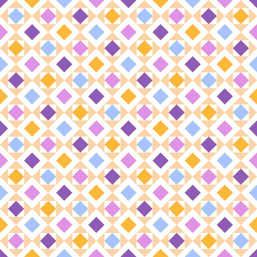 Geometric minimalistic seamless vector pattern. Multicolored abstract flat scandinavian background. Colored square tiles