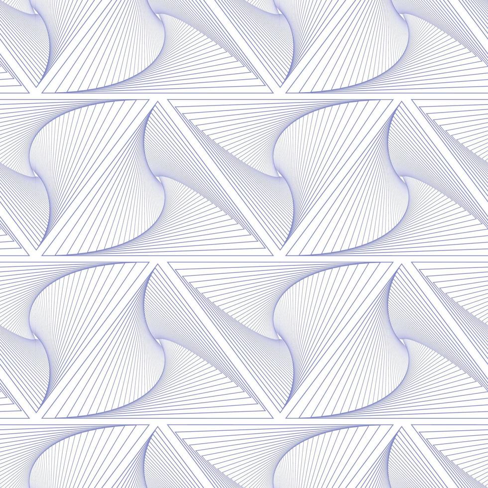 Guilloche vector background grid. Moire ornament texture with waves. Line triangle tile.
