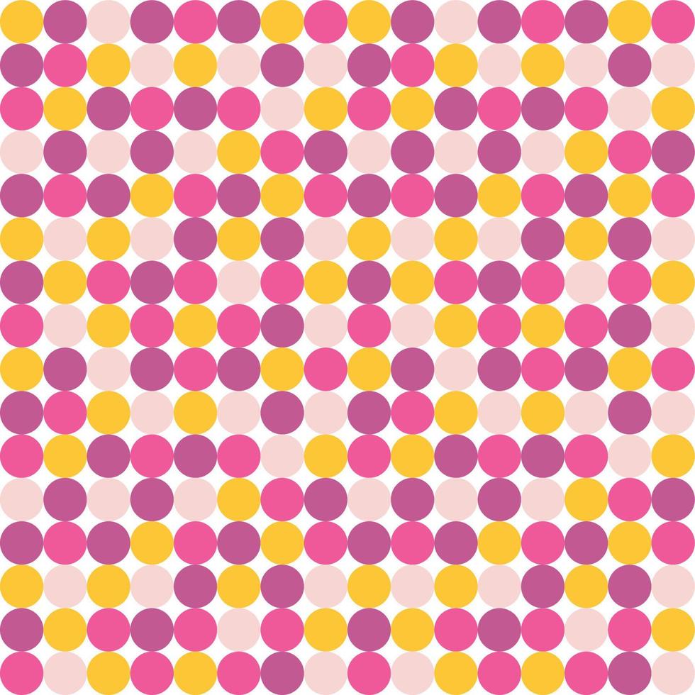 Vector circle seamless pattern. Abstract geometric playful childish background. Cute baby print