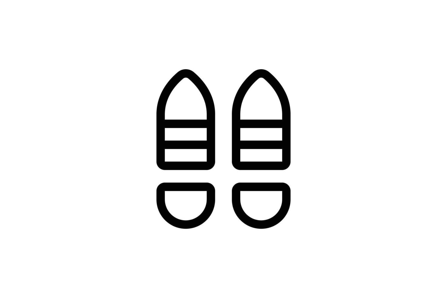 Footprint Icon Evidence Line Style Free vector