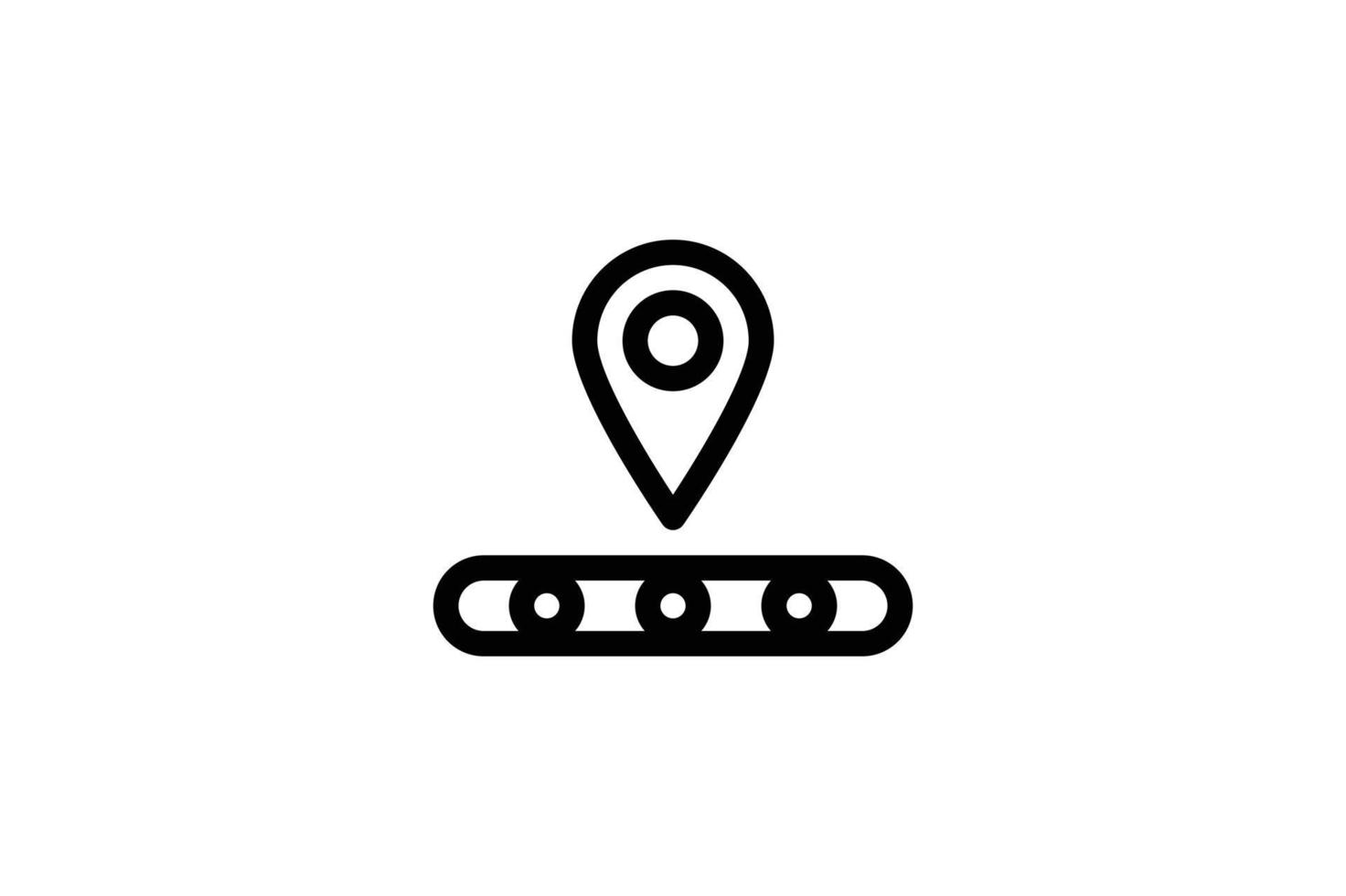 Delivery Location Icon Logistic Line Style Free vector
