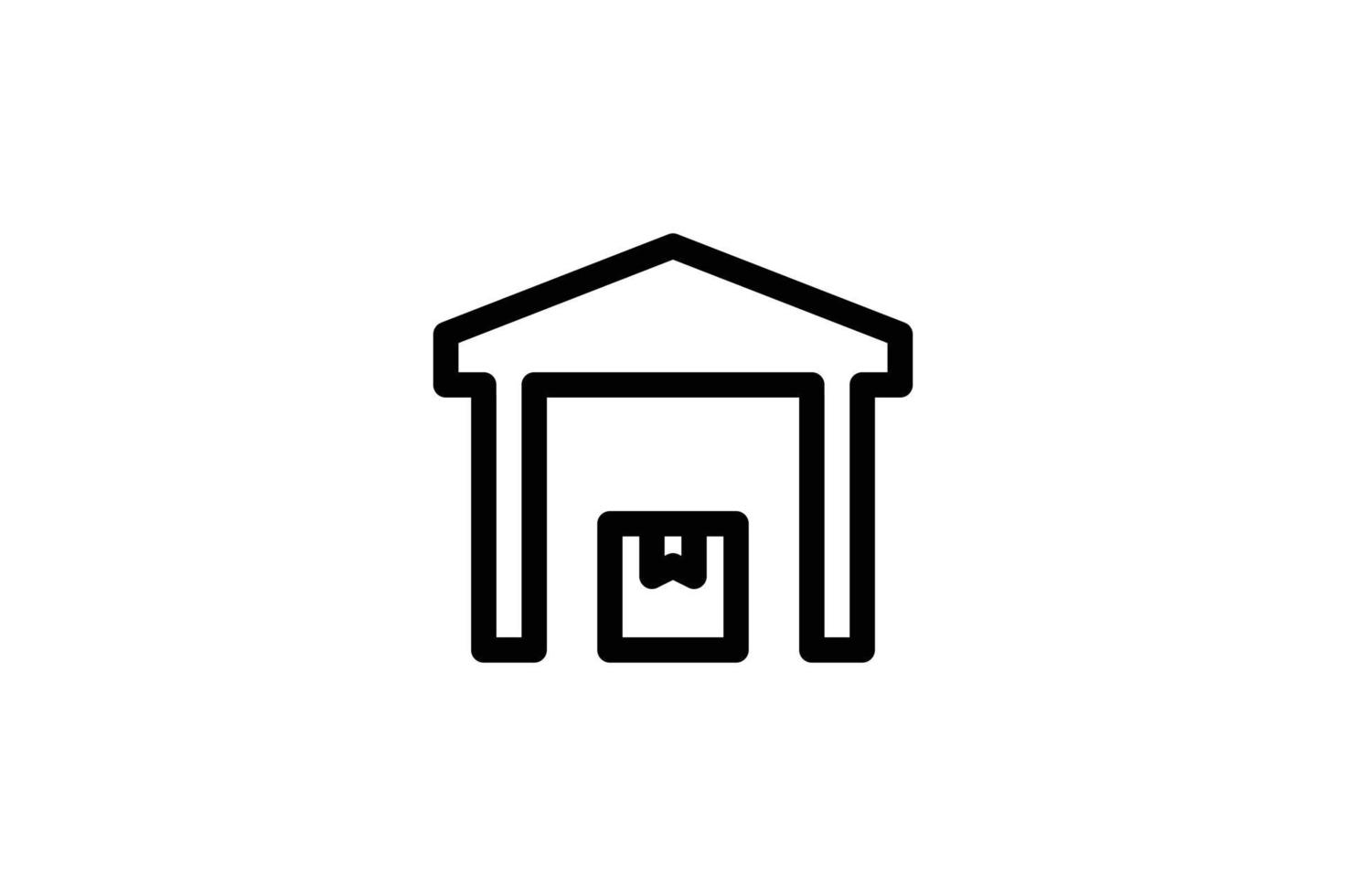 Warehouse Storage Icon Logistic Libne Style Free vector