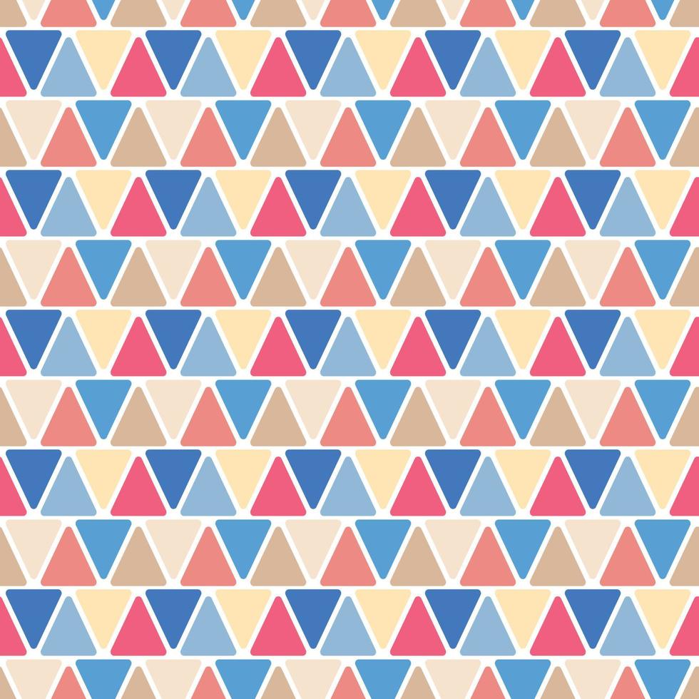 Vector triangle seamless pattern. Abstract geometric playful childish background. Cute baby print