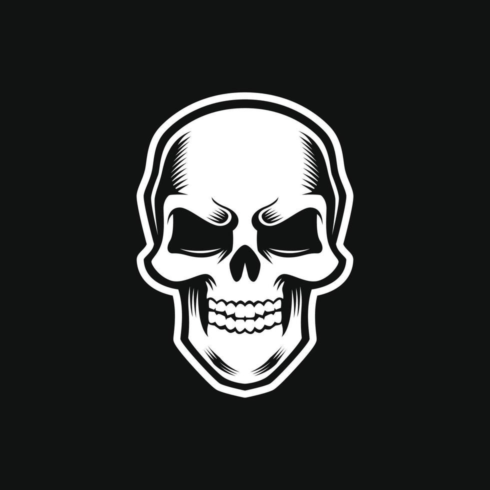 skull vector design for logo icon