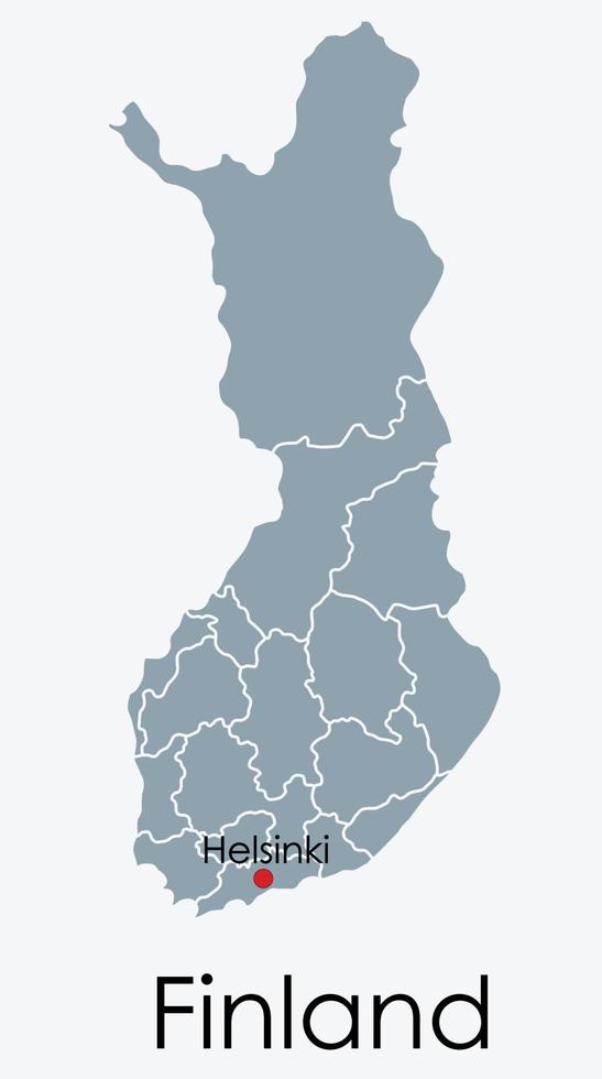 Finland map freehand drawing on white background. vector