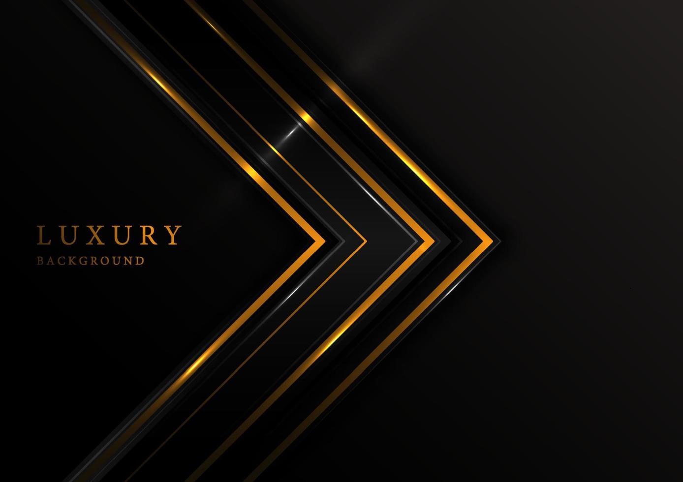 Abstract metalic luxury golden template design with black plate template. vector