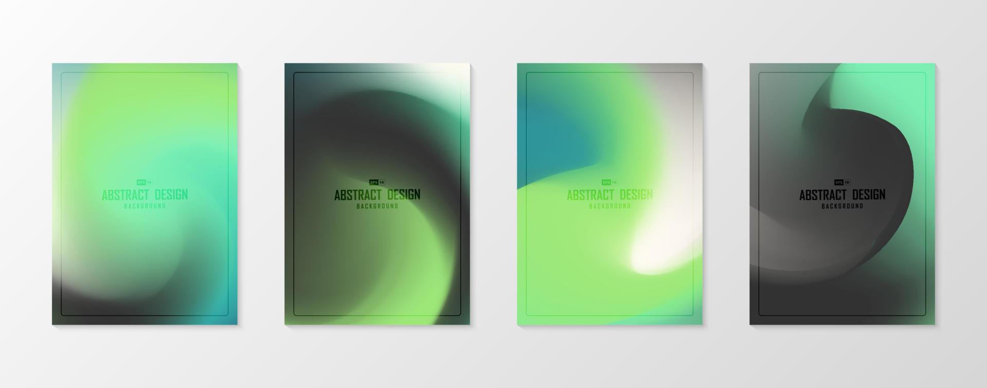 Abstract gradient template set A4 cover letter design. vector