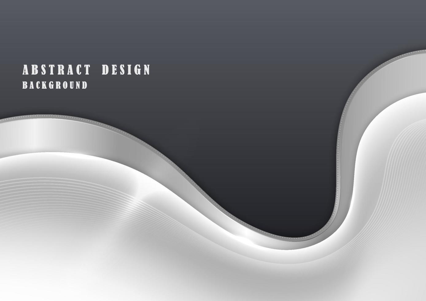 Abstract elegant silver plate template design with glitters artwork decorative. vector