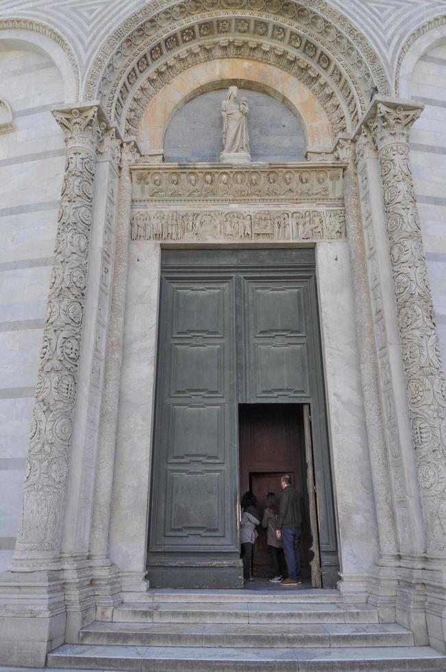 Baptistery of the Cathedral of Pisa in Italy photo