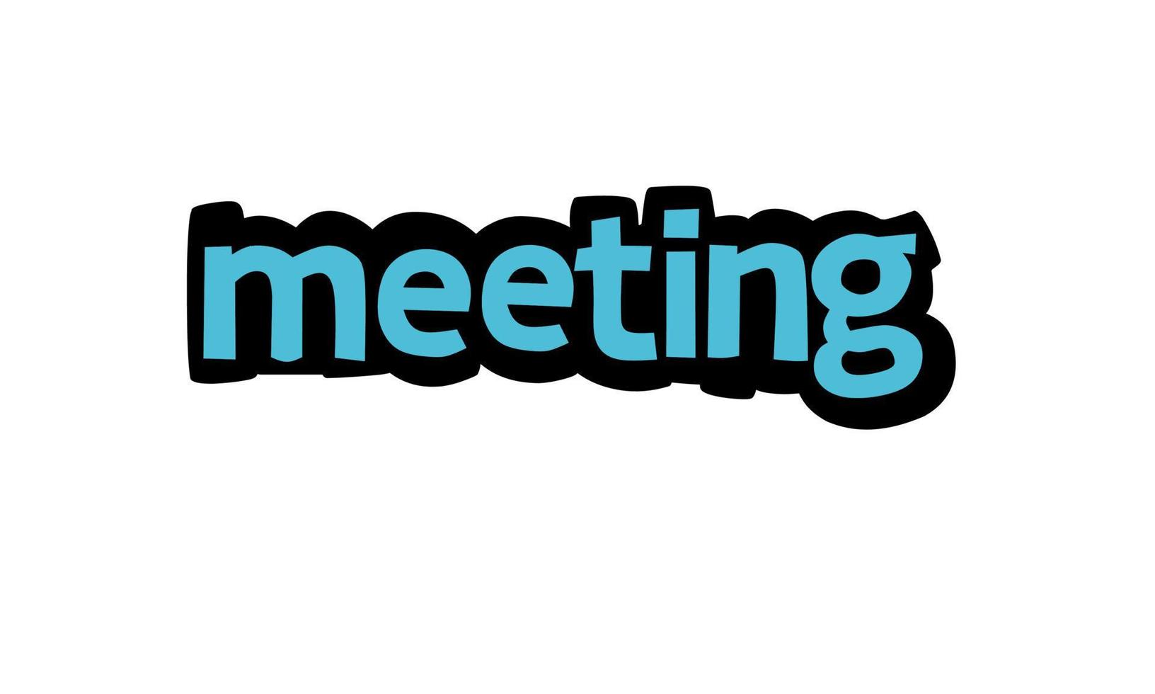 MEETING writing vector design on white background