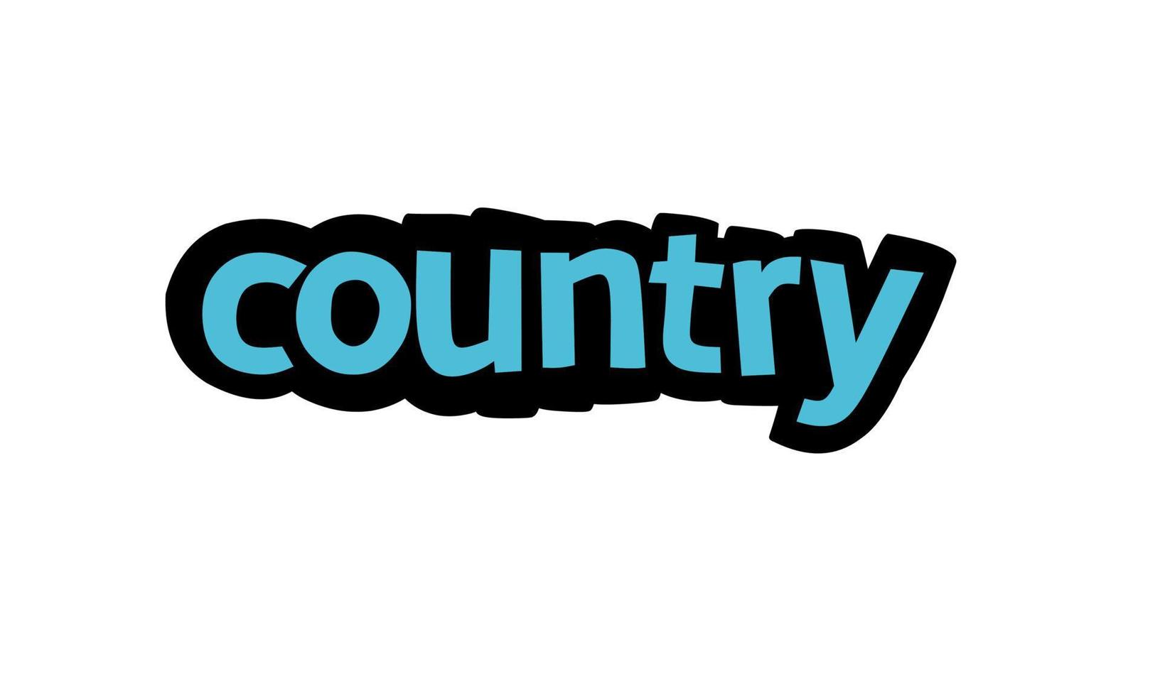 COUNTRY writing vector design on white background