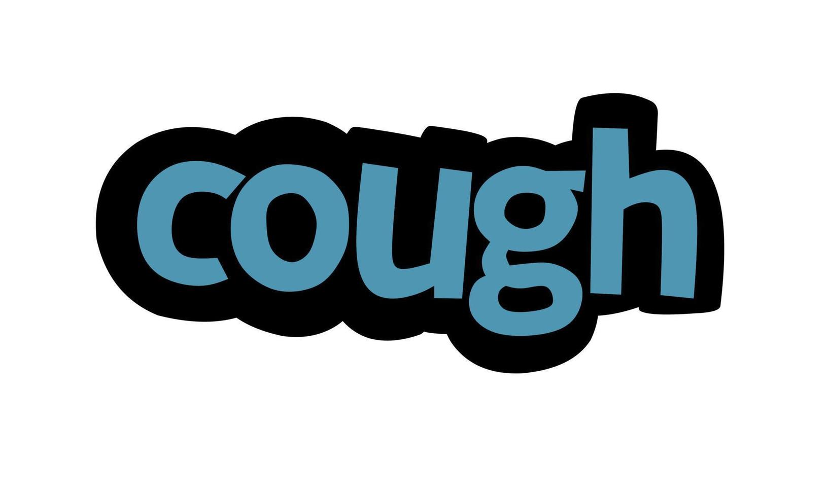 COUGH writing vector design on white background